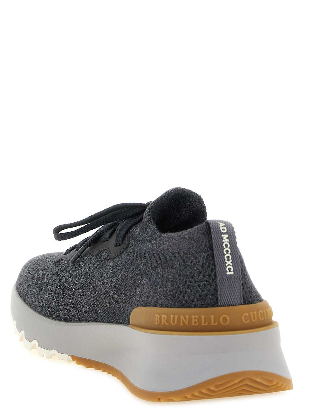 Zapatillas deportivas Brunello Cucinelli de algodón gris