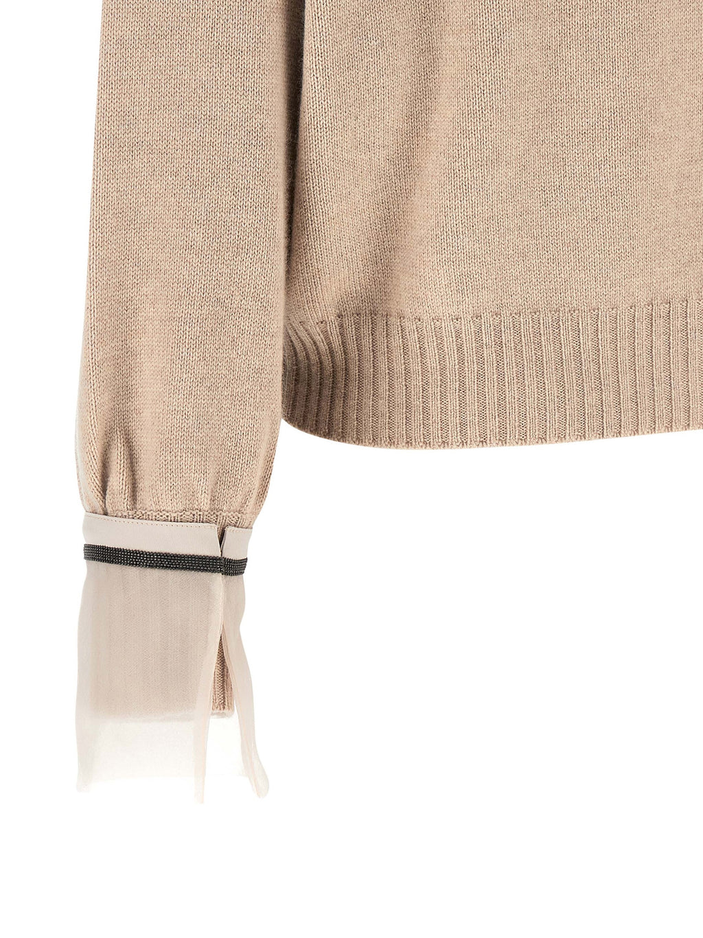 Brunello Cucinelli Beige Cashmere Cardigan