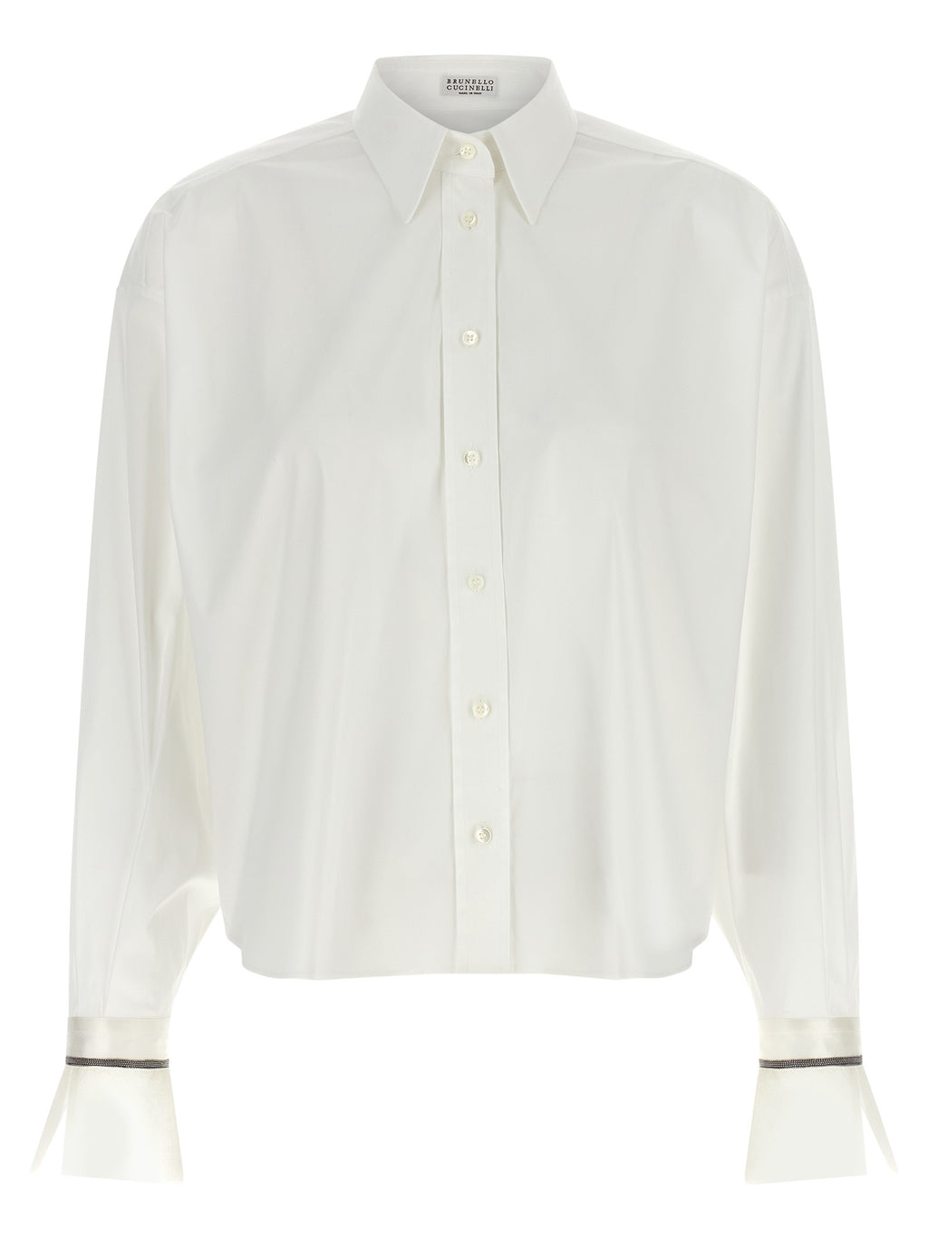 Brunello Cucinelli Blusa de algodón blanca