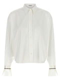 Brunello Cucinelli Blusa de algodón blanca