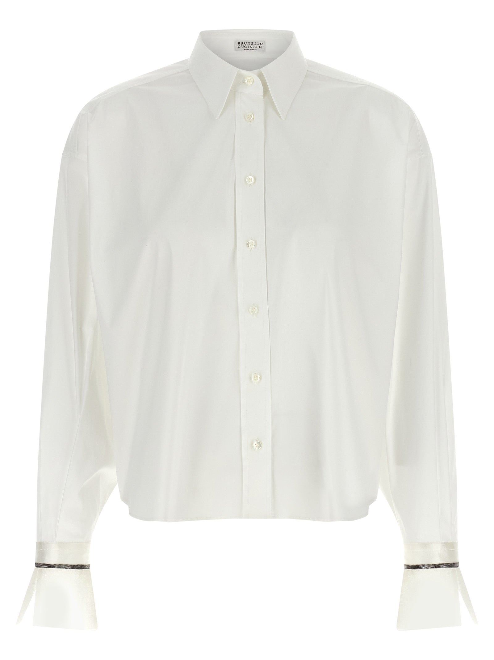 Brunello Cucinelli Blusa de algodón blanca