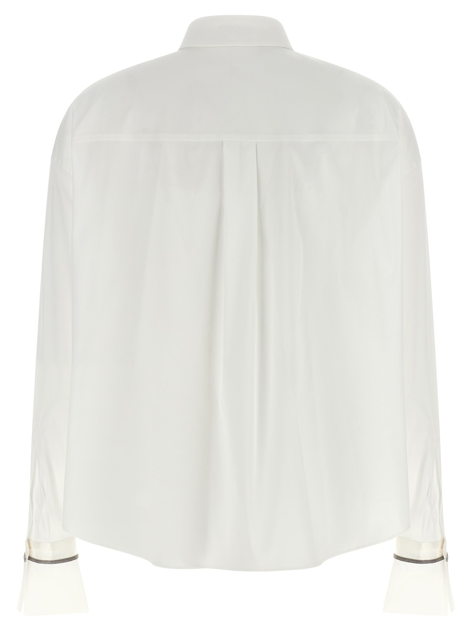 Brunello Cucinelli Blusa de algodón blanca