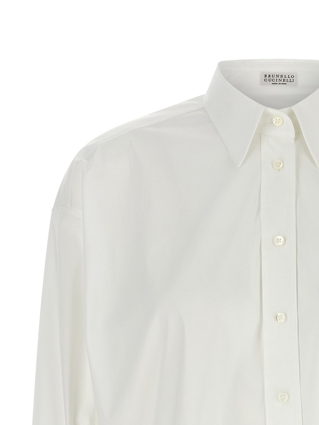Brunello Cucinelli Blusa de algodón blanca