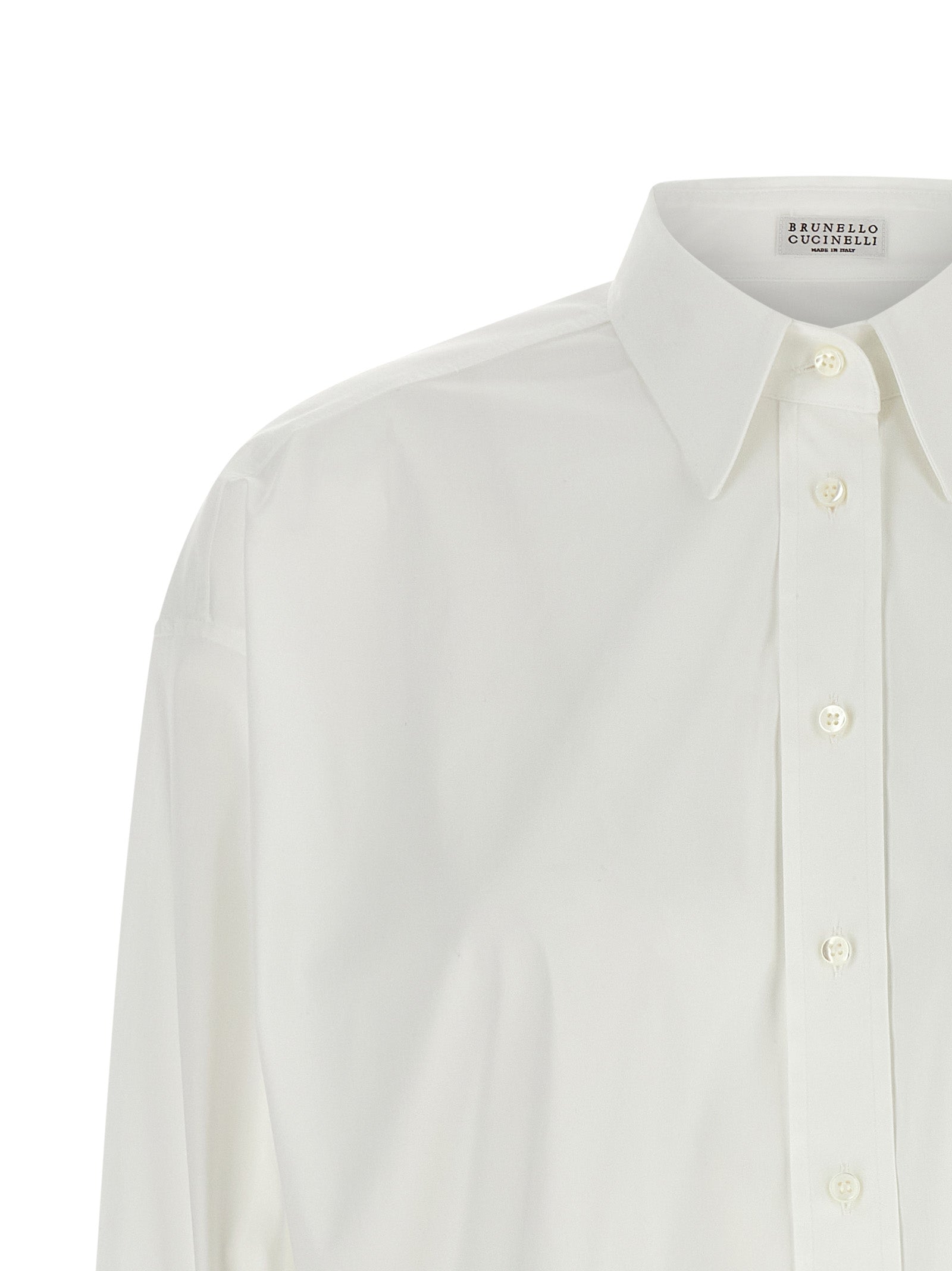 Brunello Cucinelli Blusa de algodón blanca