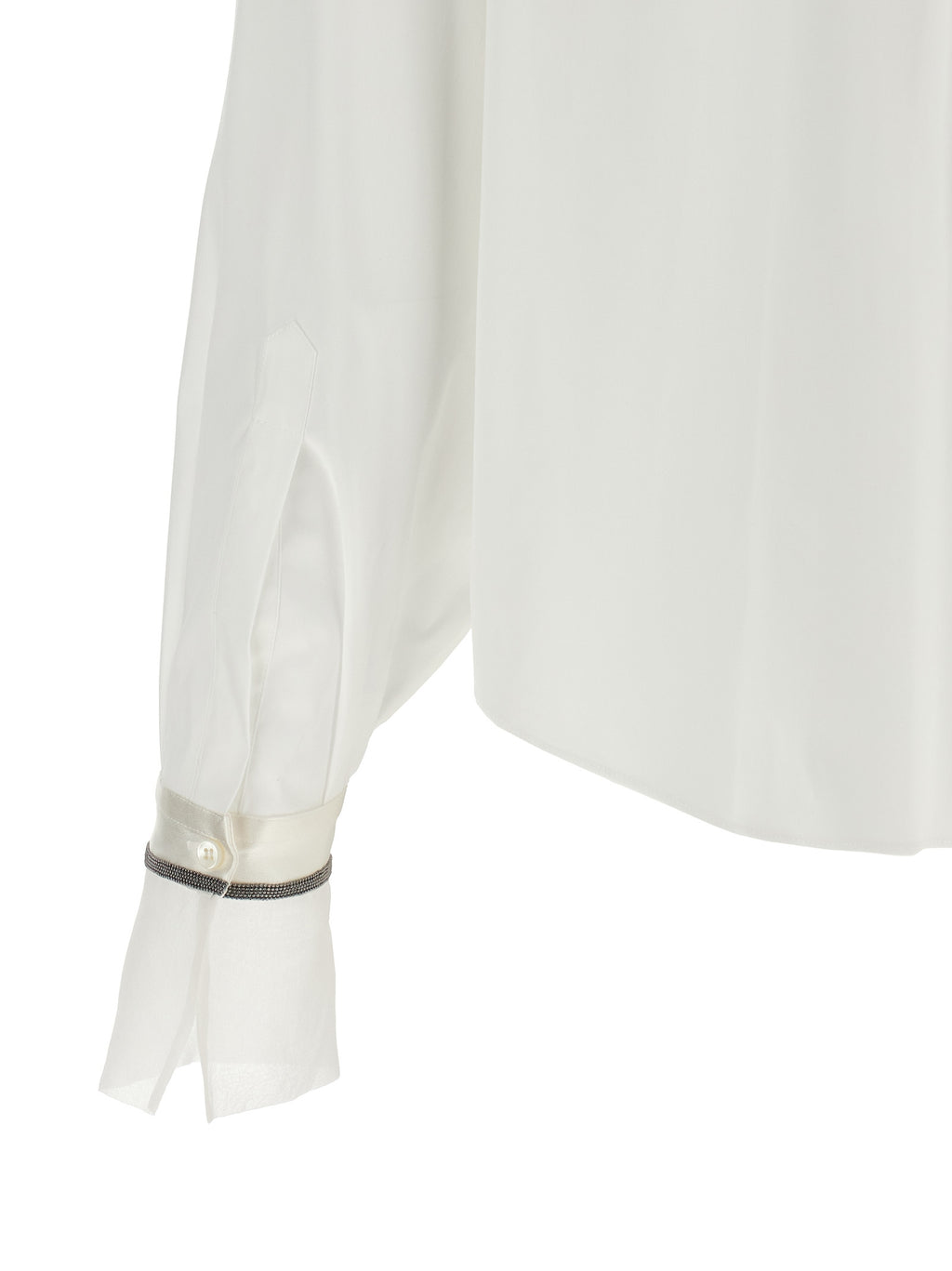 Brunello Cucinelli Blusa de algodón blanca
