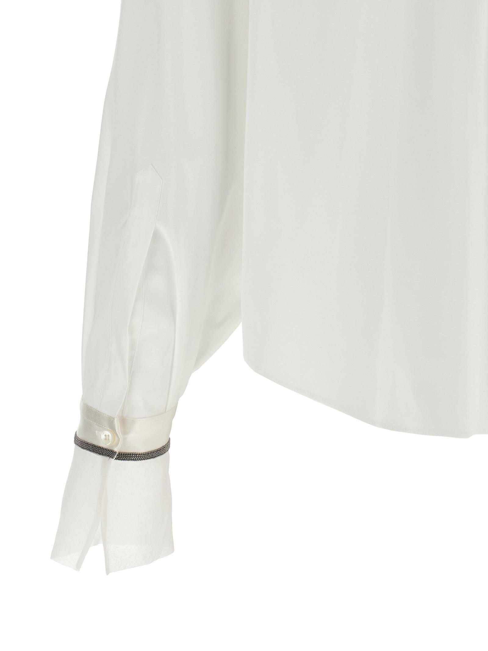 Brunello Cucinelli Blusa de algodón blanca