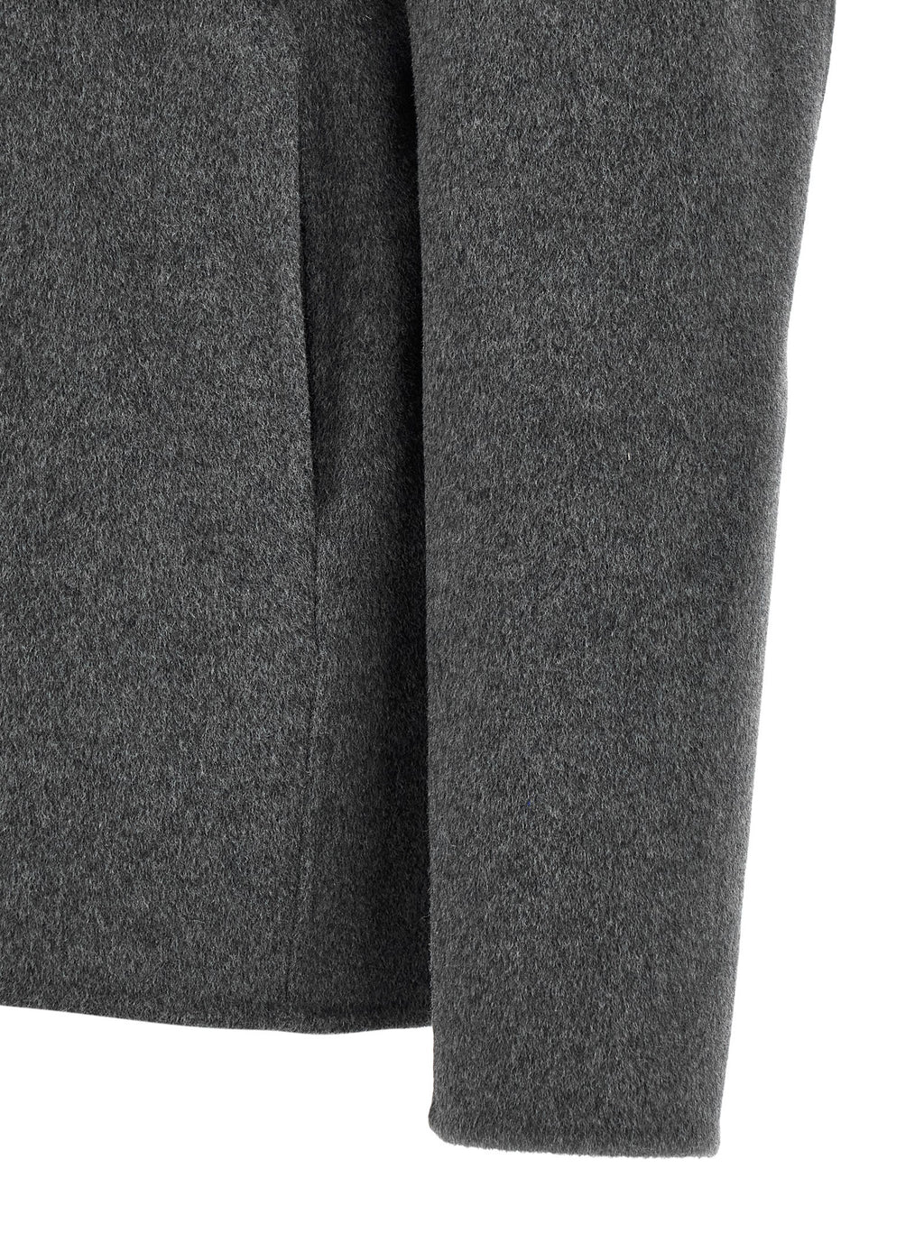 GIORGIO BRATO Gray Wool Full-Length Jacket