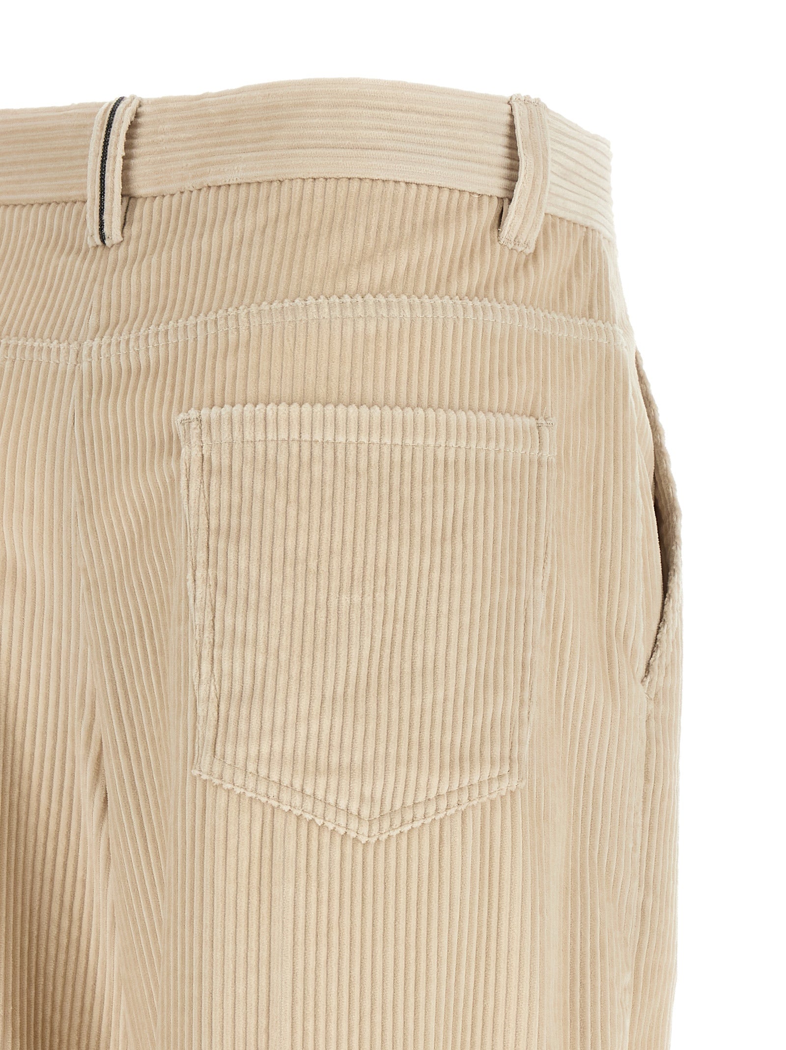 Brunello Cucinelli Pantalón Casual de Algodón Beige