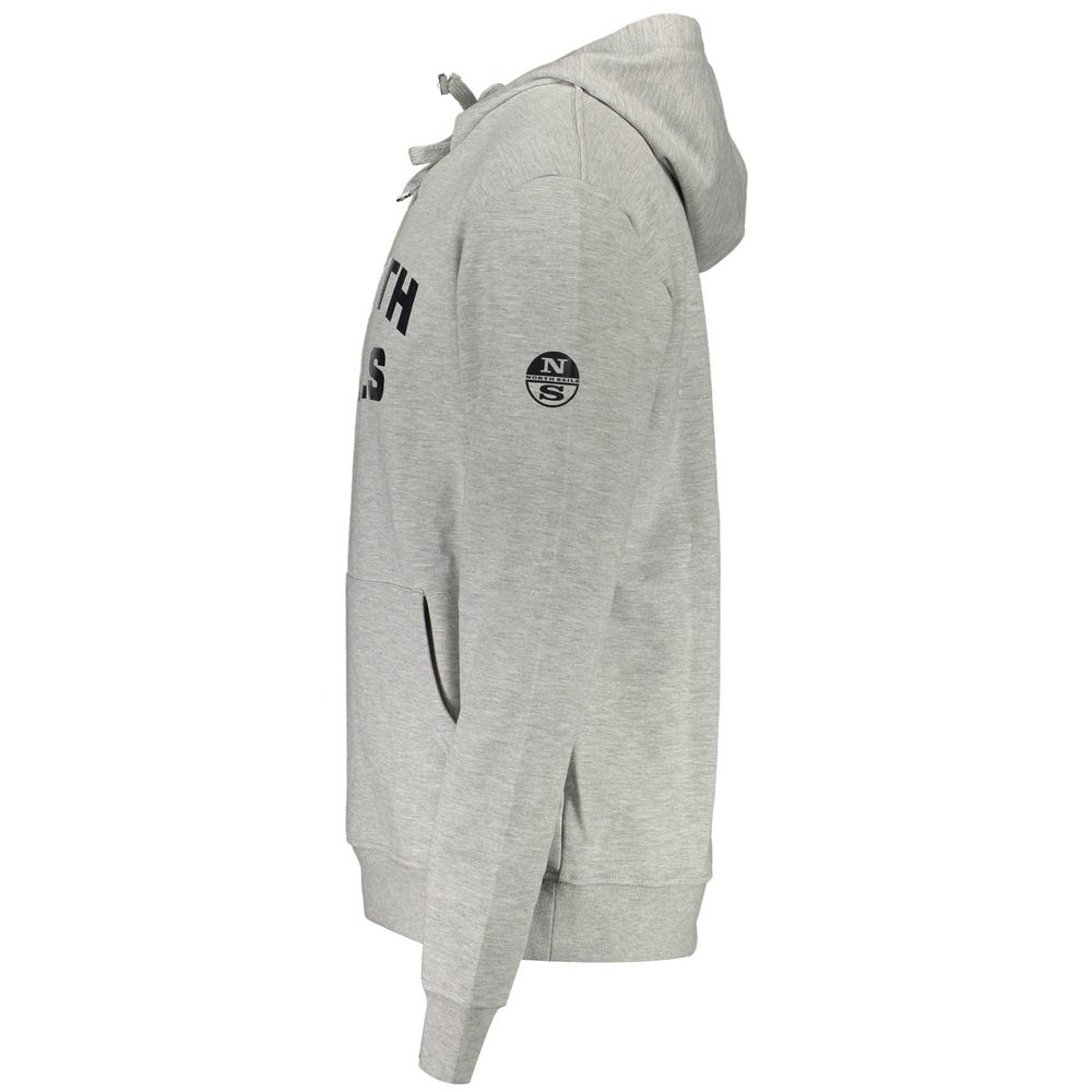 North Sails Grigio Cotton Men Sweatshirt