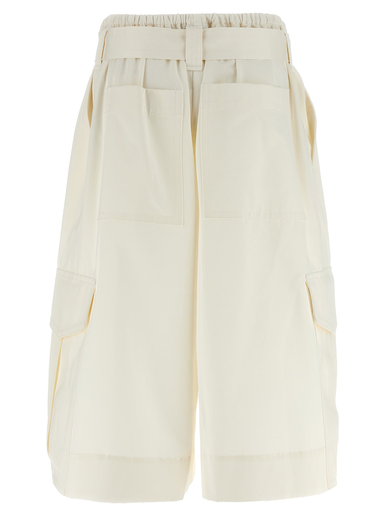 Pantalones cortos bermudas de algodón blanco Zimmermann