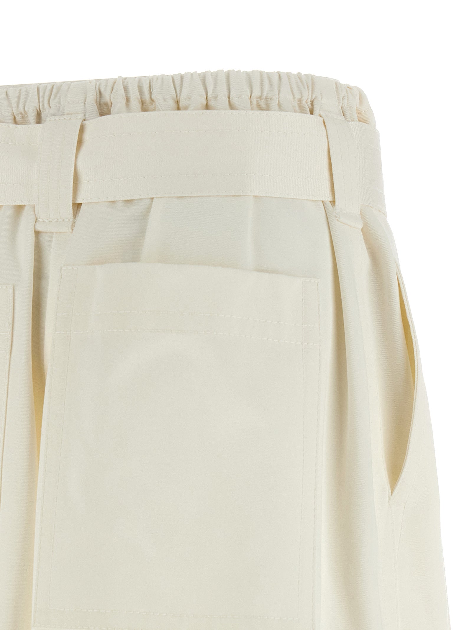 Pantalones cortos bermudas de algodón blanco Zimmermann