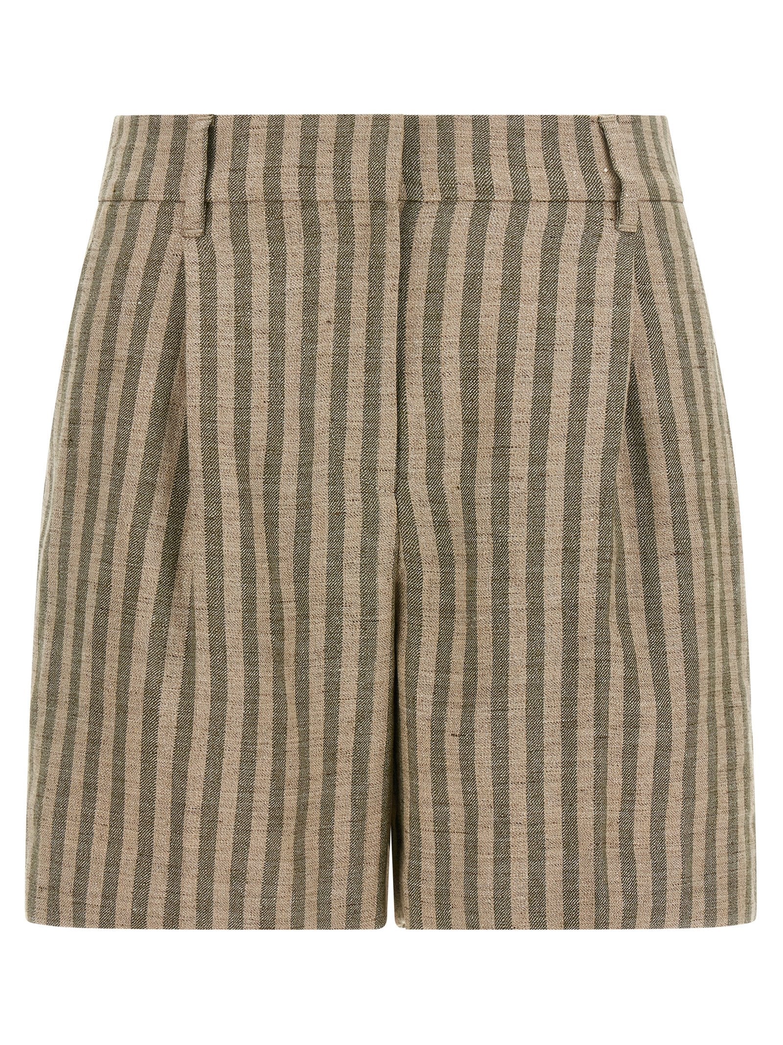 Shorts bermudas de lino bicolor Brunello Cucinelli