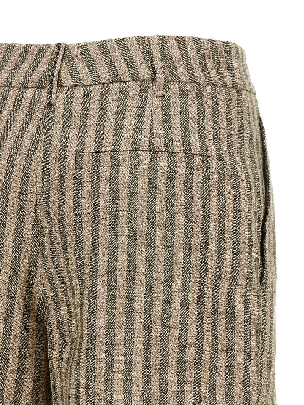 Shorts bermudas de lino bicolor Brunello Cucinelli
