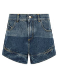 The Attico Blue Cotton Bermuda Shorts