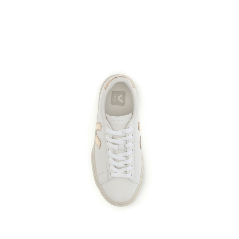 Zapatillas bajas Veja de piel de becerro blanca Bos Taurus