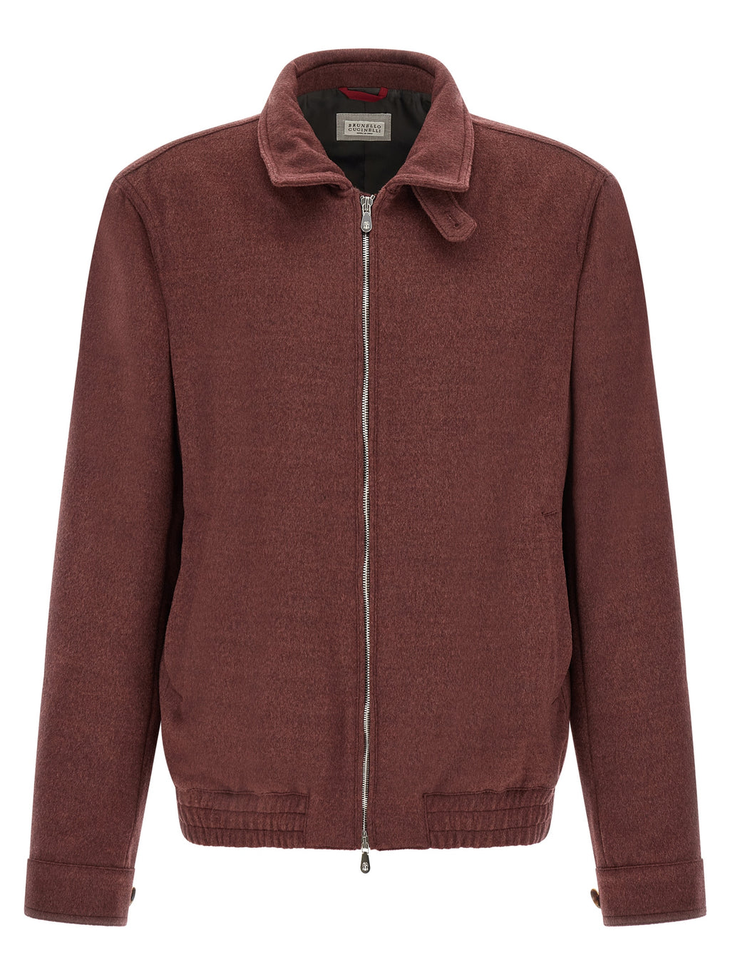 Cazadora bomber de lana virgen Burdeos de Brunello Cucinelli
