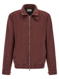 Cazadora bomber de lana virgen Burdeos de Brunello Cucinelli