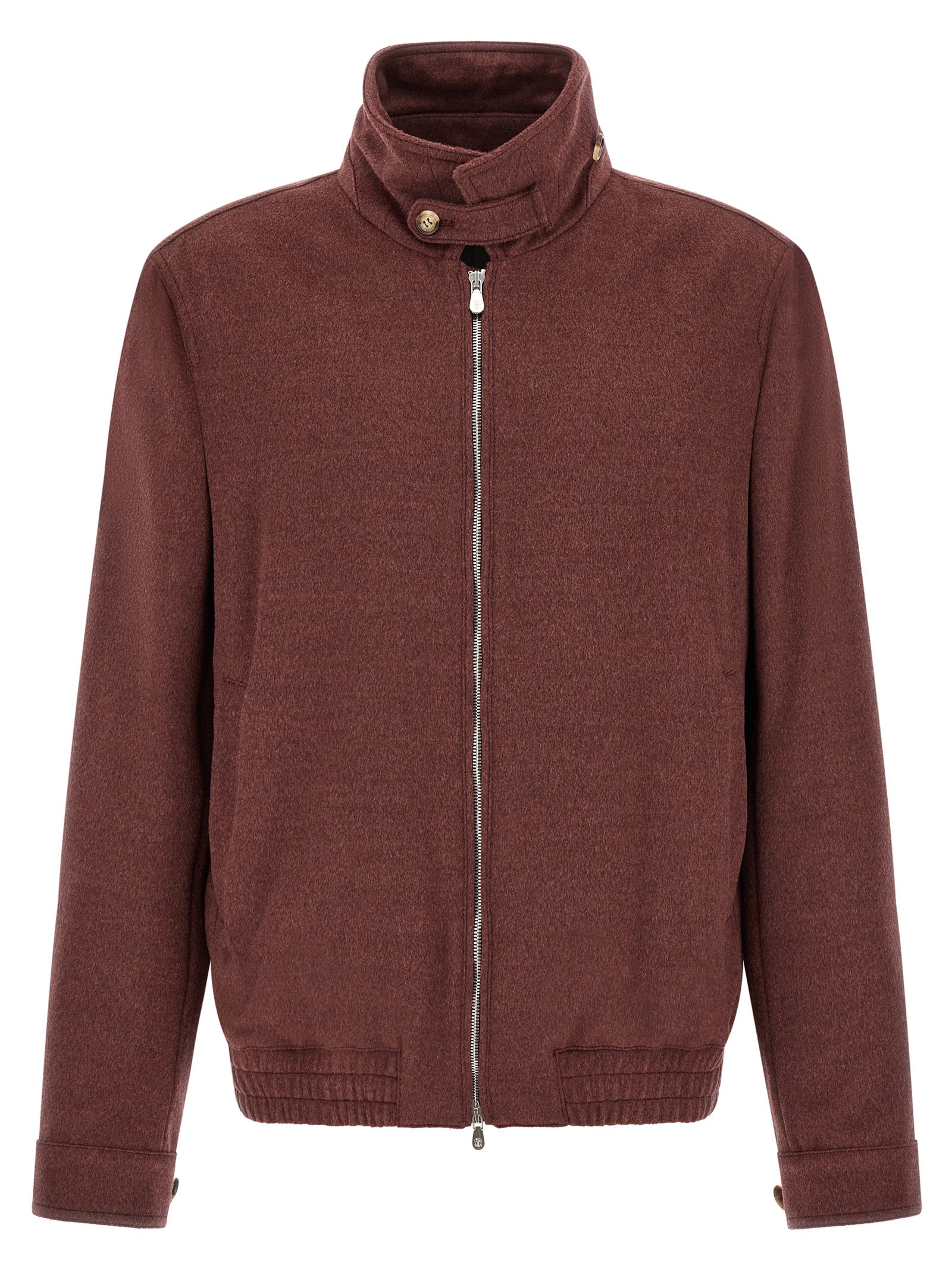 Cazadora bomber de lana virgen Burdeos de Brunello Cucinelli