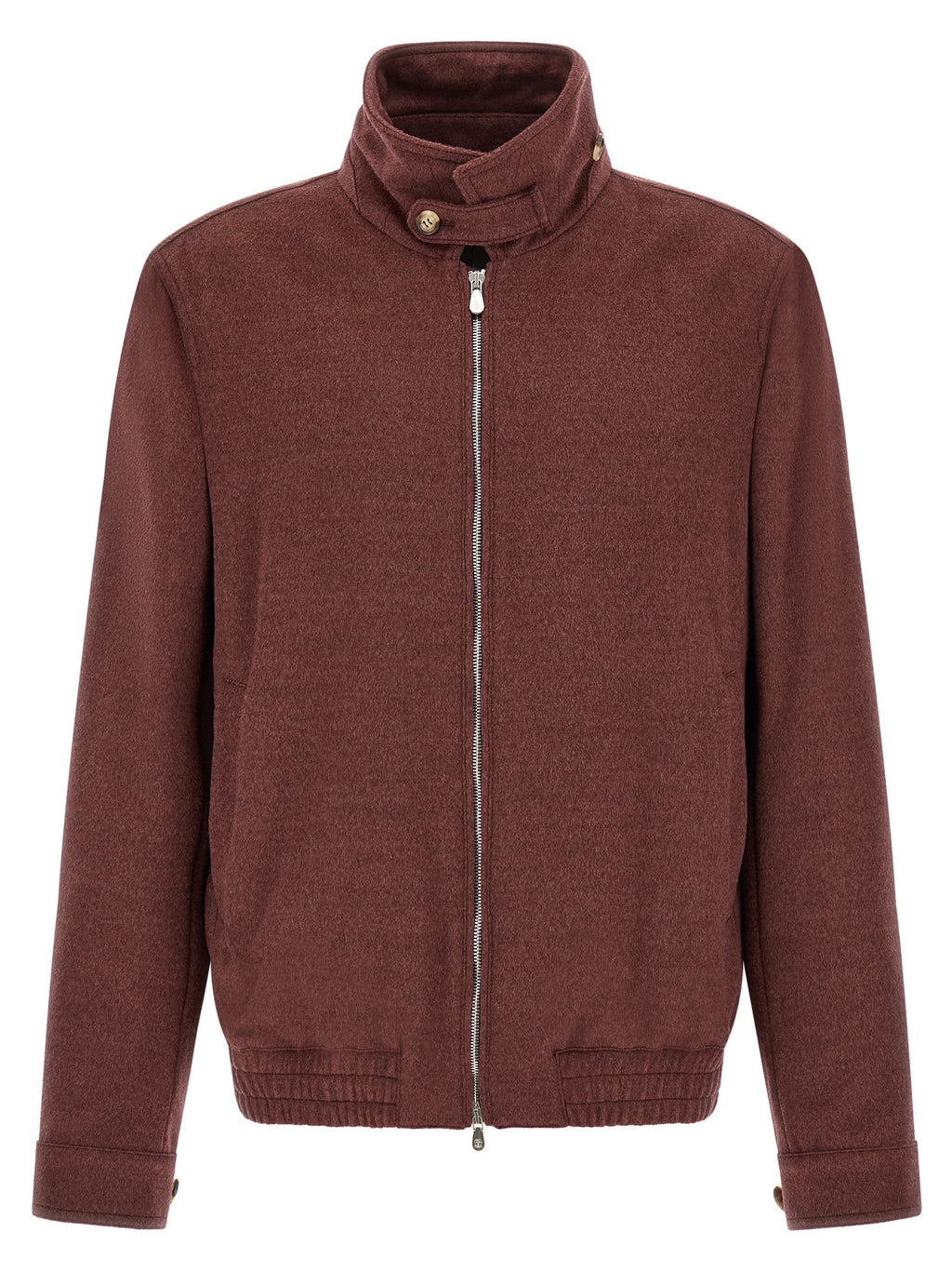 Cazadora bomber de lana virgen Burdeos de Brunello Cucinelli