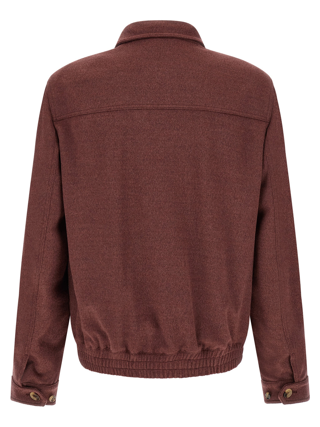 Cazadora bomber de lana virgen Burdeos de Brunello Cucinelli