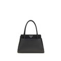 Bolso de mano Prada de piel de becerro negra Bos Taurus