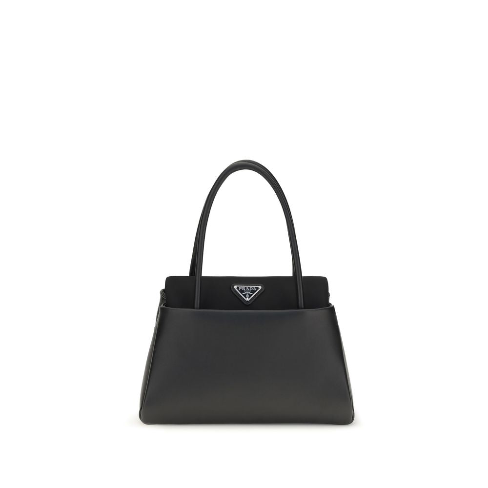 Bolso de mano Prada de piel de becerro negra Bos Taurus