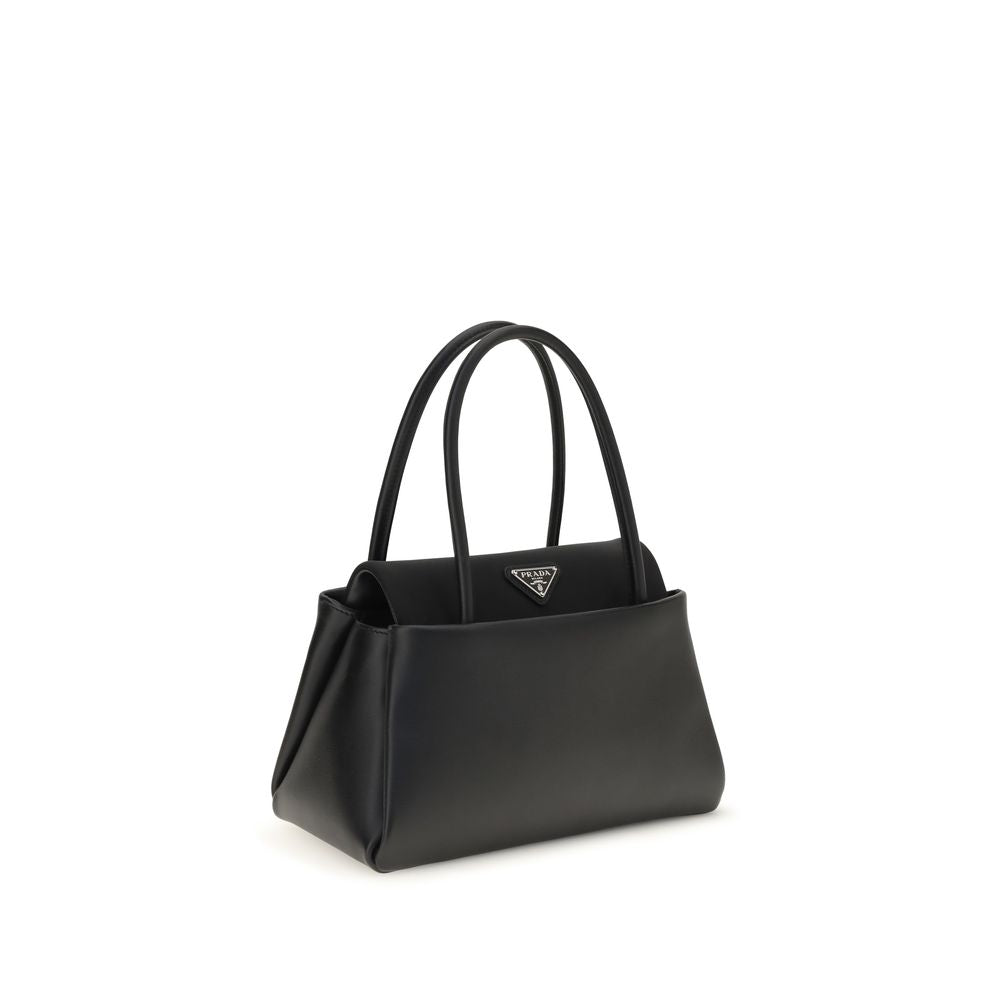 Bolso de mano Prada de piel de becerro negra Bos Taurus