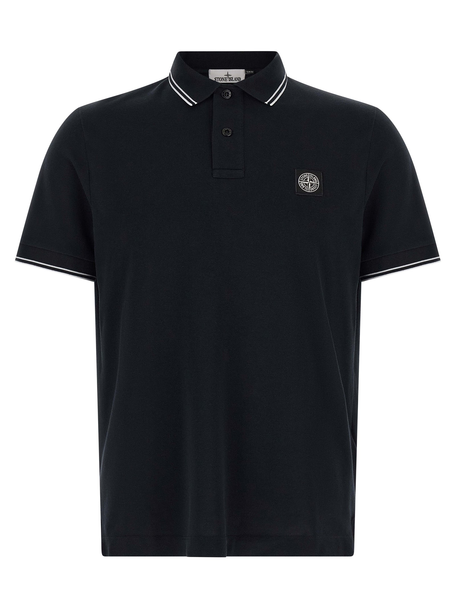 Polo de algodón azul Stone Island