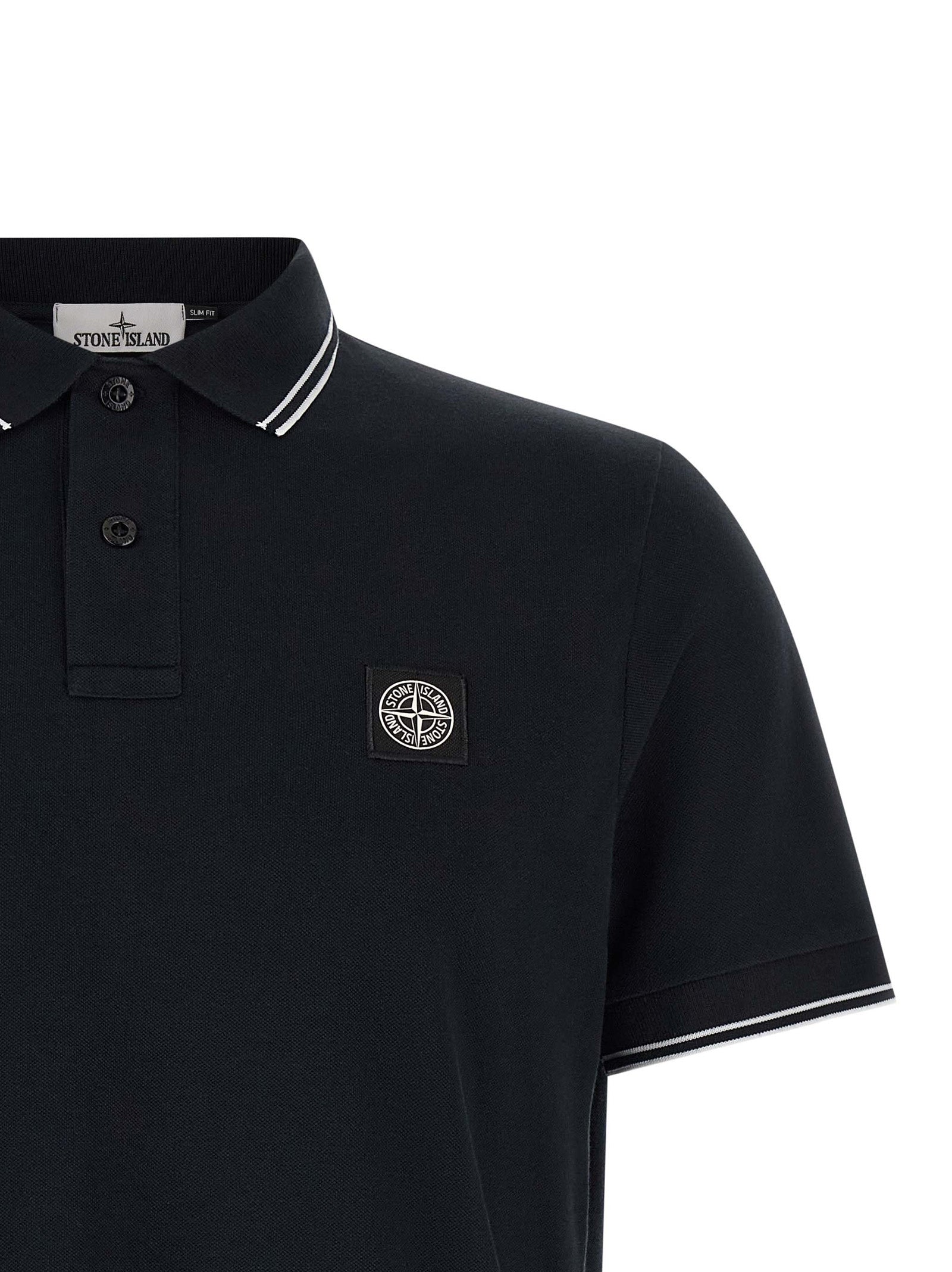 Polo de algodón azul Stone Island