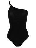 Traje de baño de una pieza de poliamida negra Hunza G