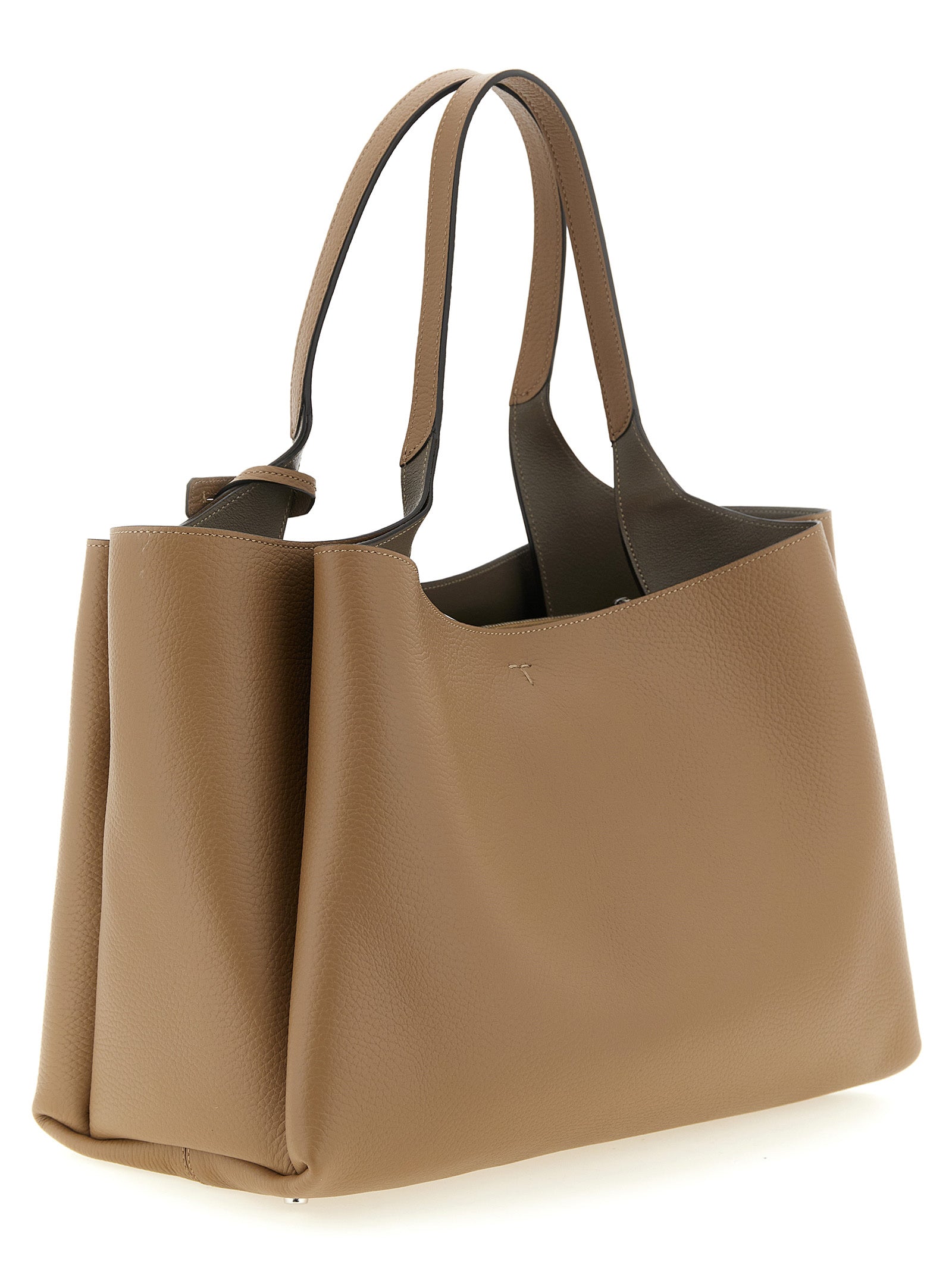 Bolso Tote de Piel de Becerro Marrón Tod's