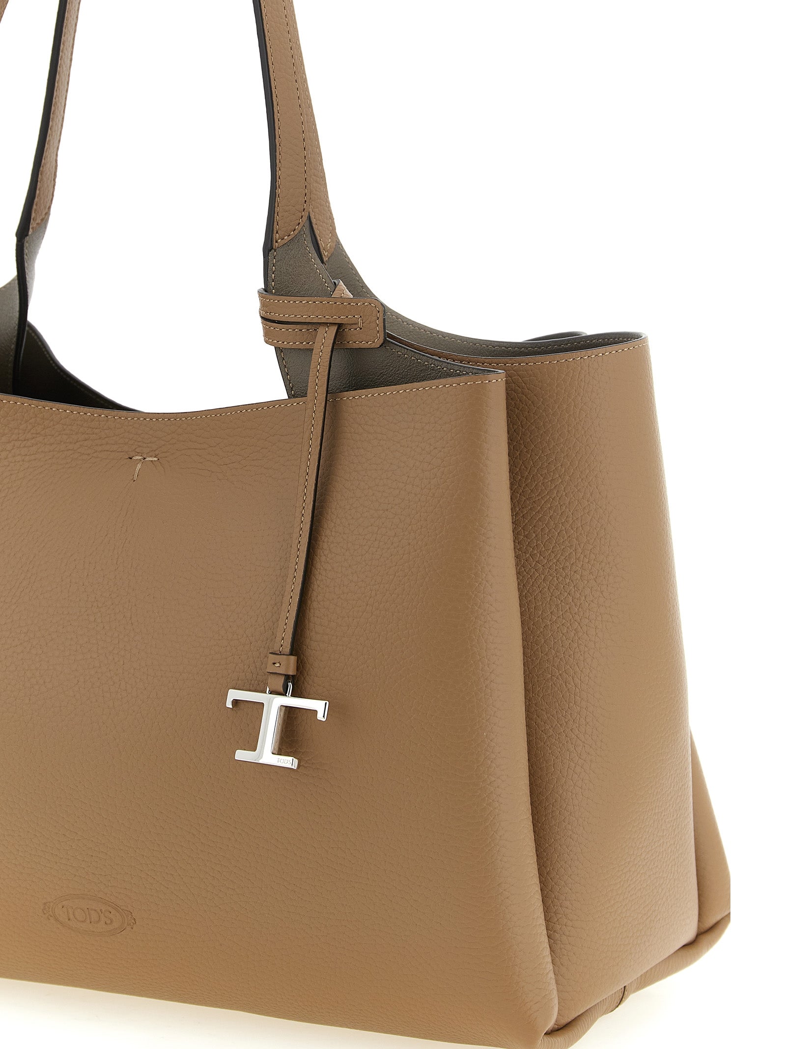 Bolso Tote de Piel de Becerro Marrón Tod's
