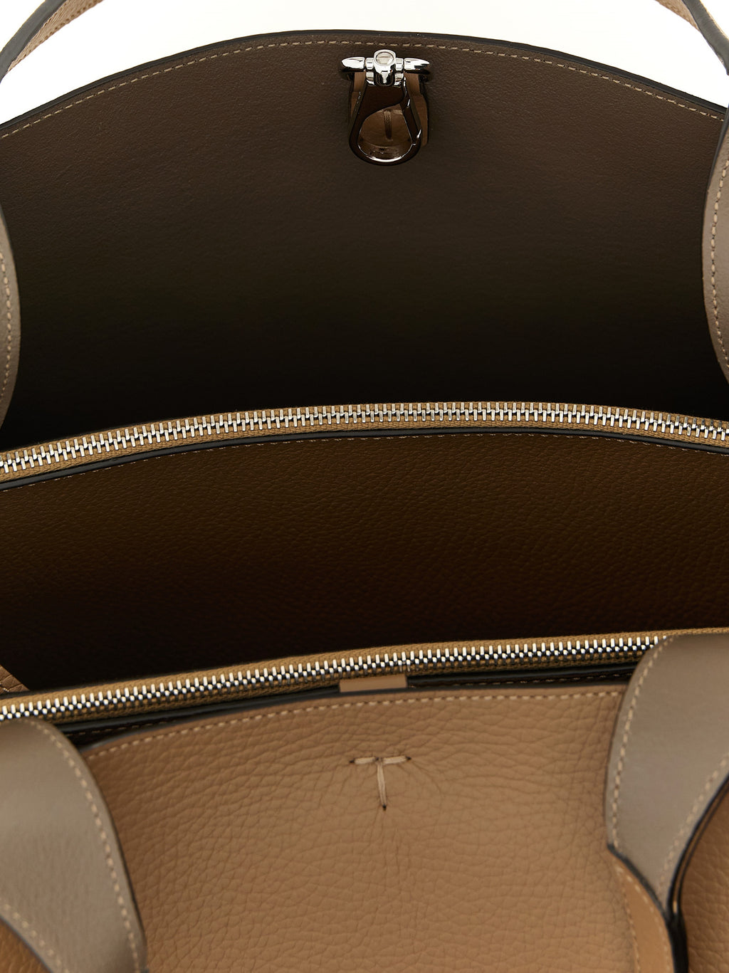 Bolso Tote de Piel de Becerro Marrón Tod's