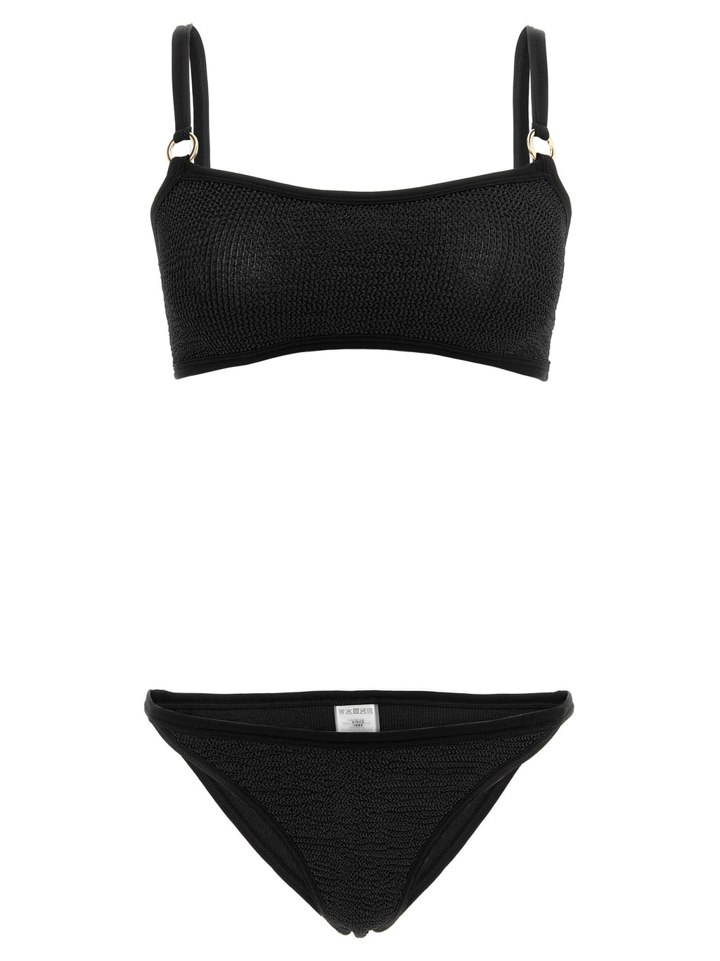 Bikini Hunza G negro de poliamida