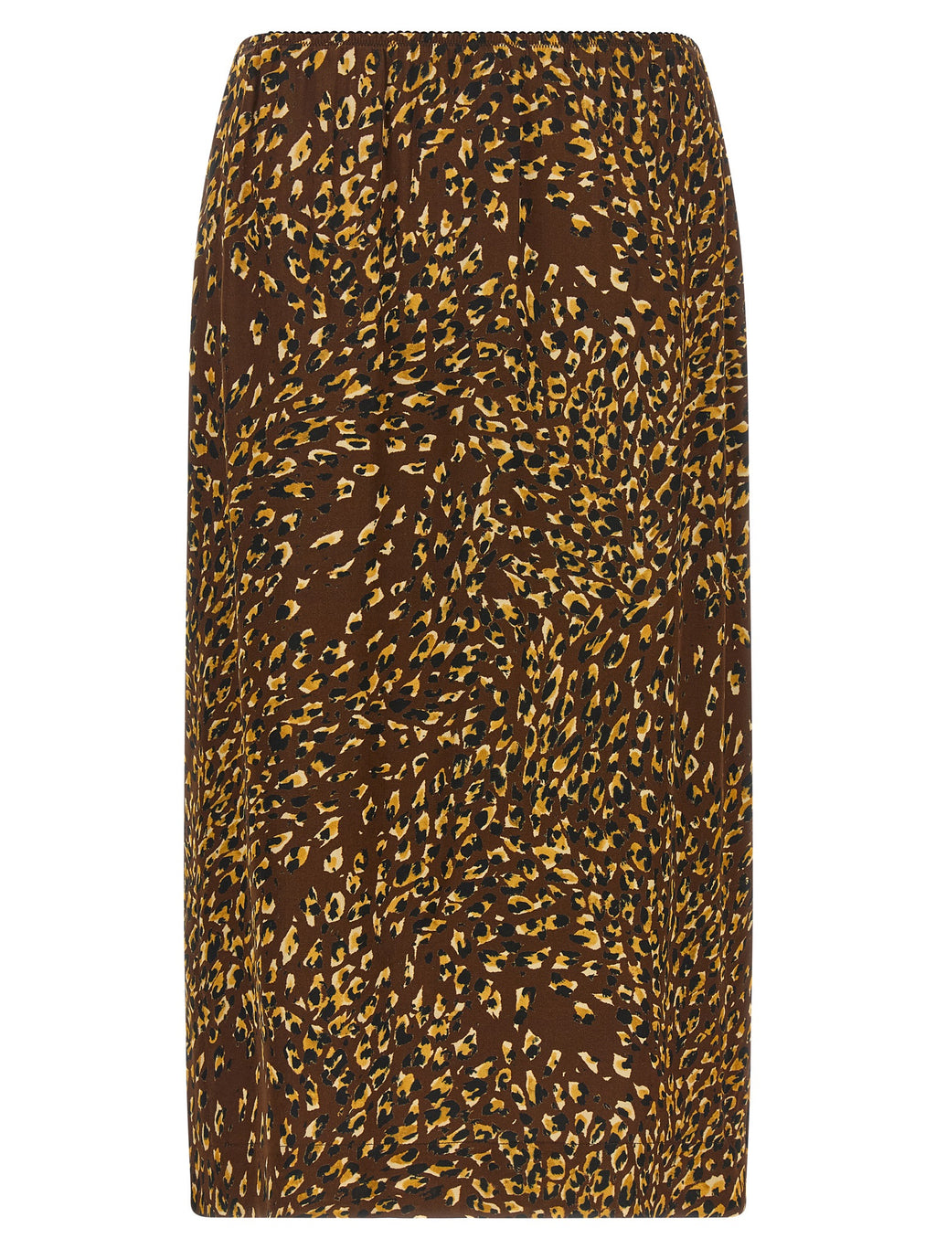 Falda midi Twinset marrón de viscosa