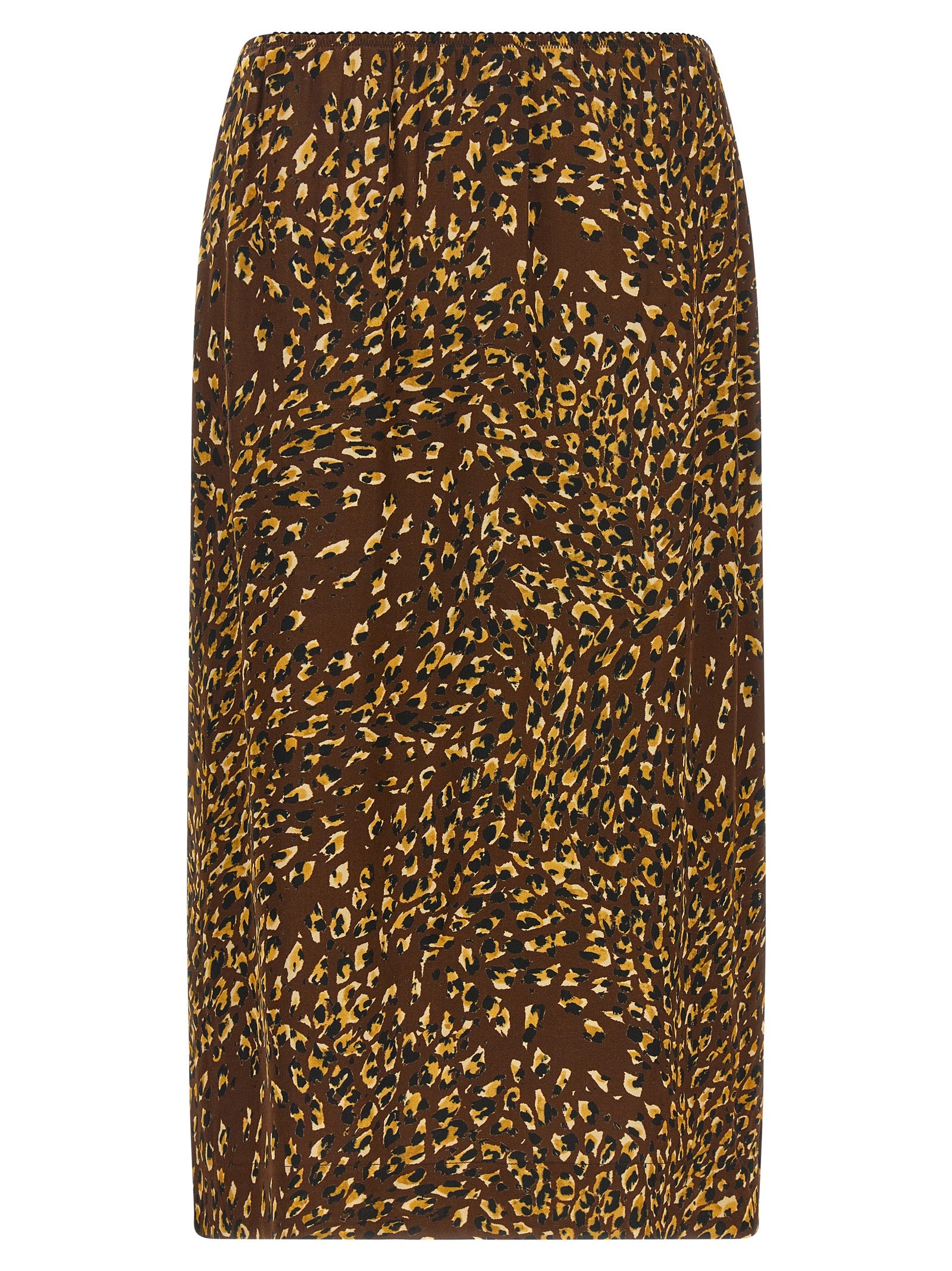 Falda midi Twinset marrón de viscosa
