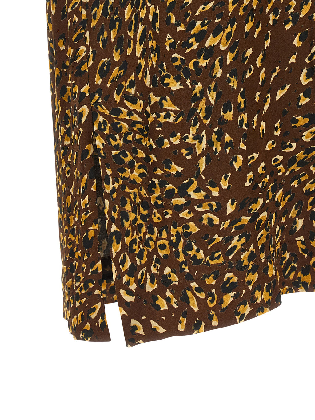 Falda midi Twinset marrón de viscosa