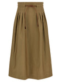 Falda midi bicolor de algodón Max Mara