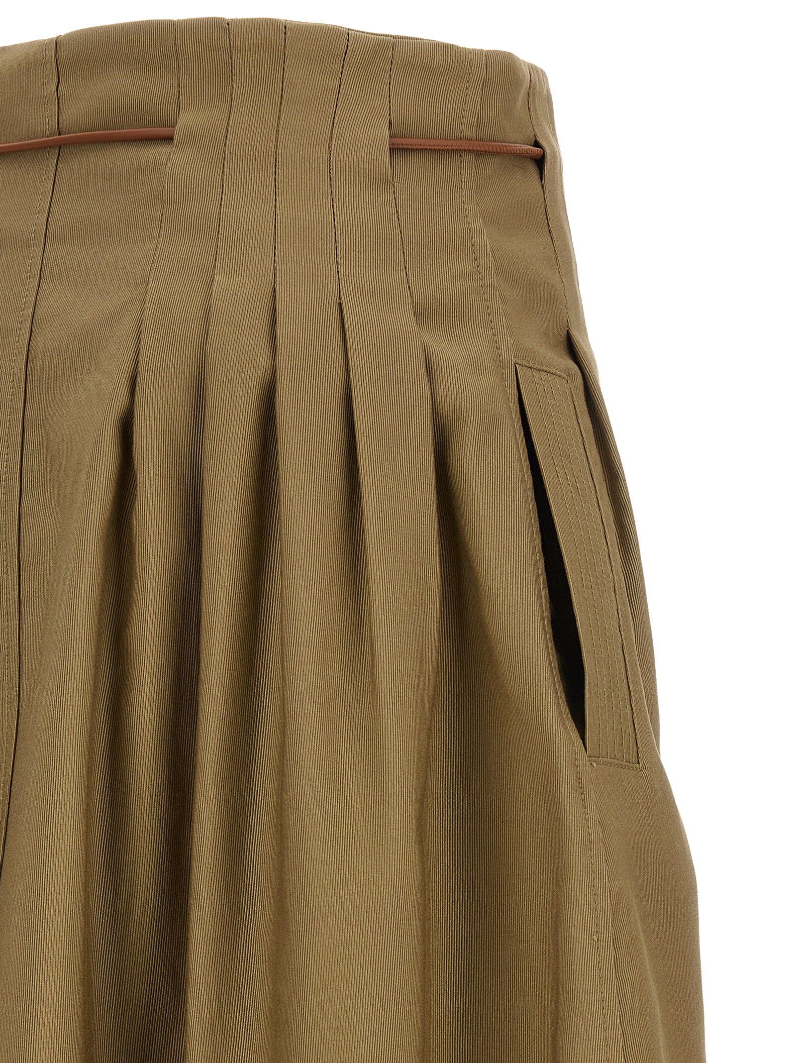 Falda midi bicolor de algodón Max Mara