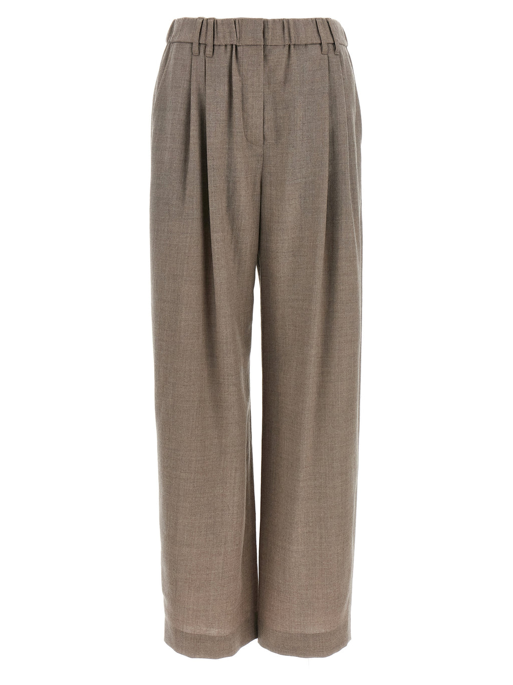 Brunello Cucinelli Pantalón casual de lana virgen blanco