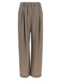 Brunello Cucinelli Pantalón casual de lana virgen blanco