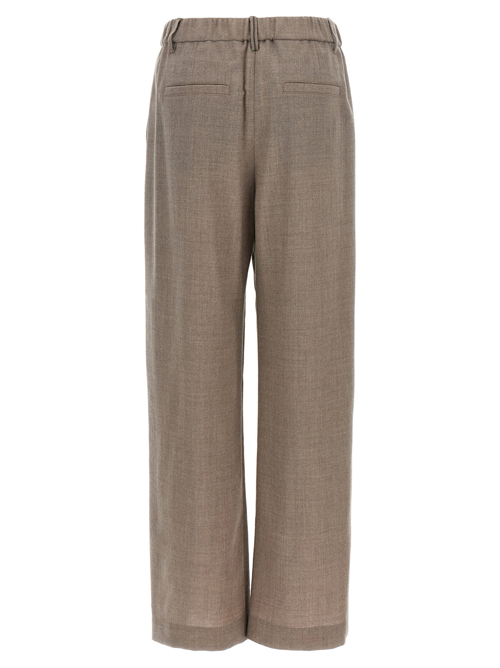 Brunello Cucinelli Pantalón casual de lana virgen blanco