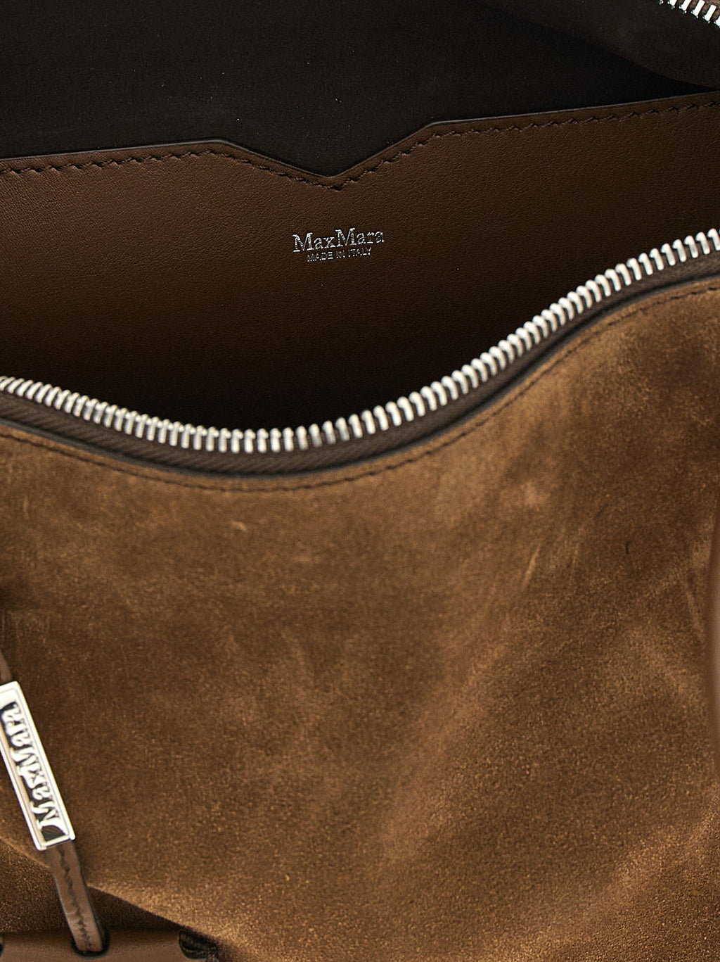 Bandolera Max Mara de piel de becerro marrón