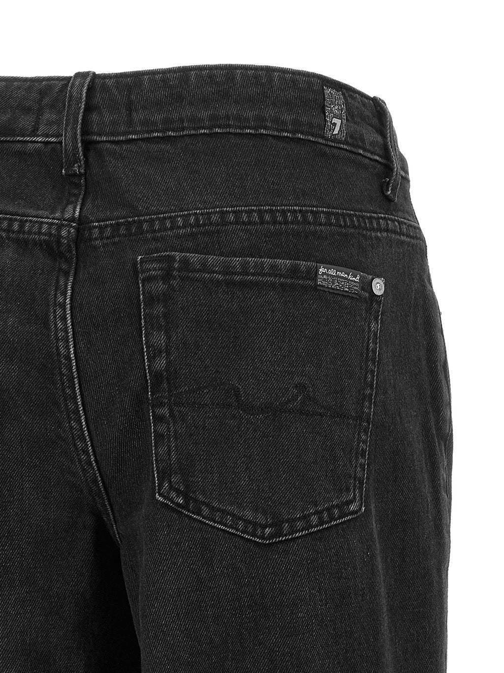 7 For All Mankind Jeans acampanados de algodón negros