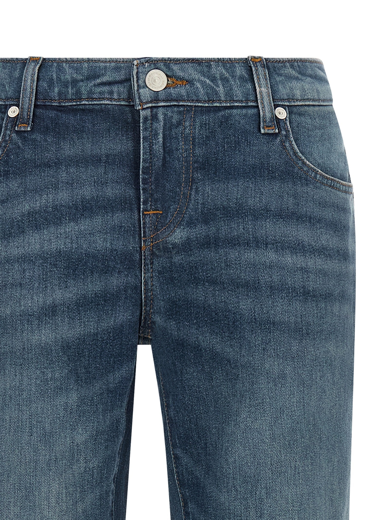 Jeans ajustados de algodón azul 7 For All Mankind