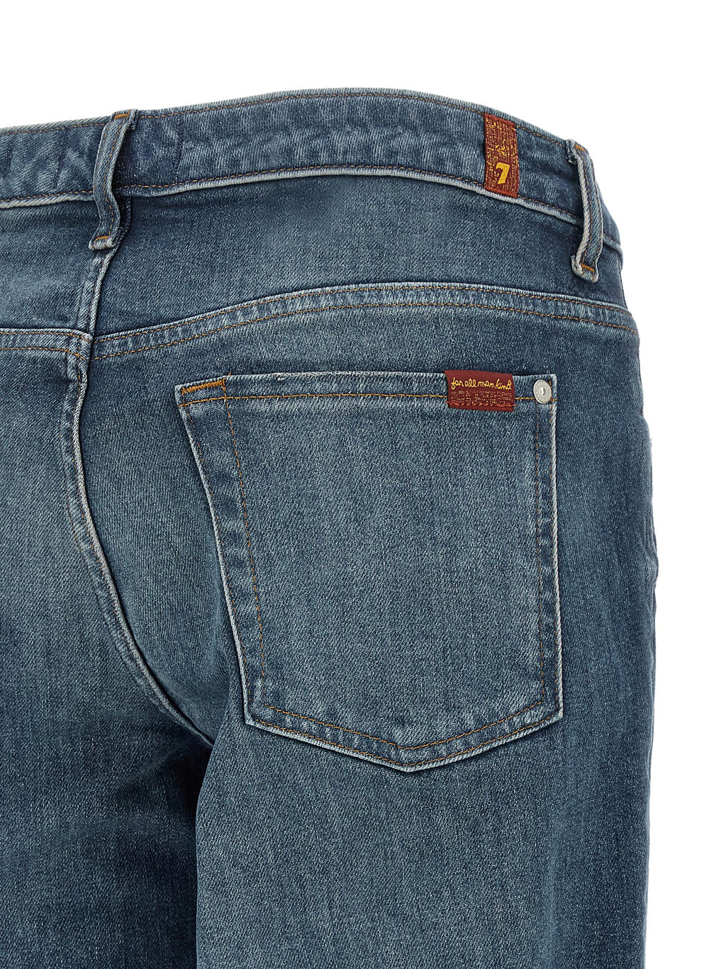 Jeans ajustados de algodón azul 7 For All Mankind
