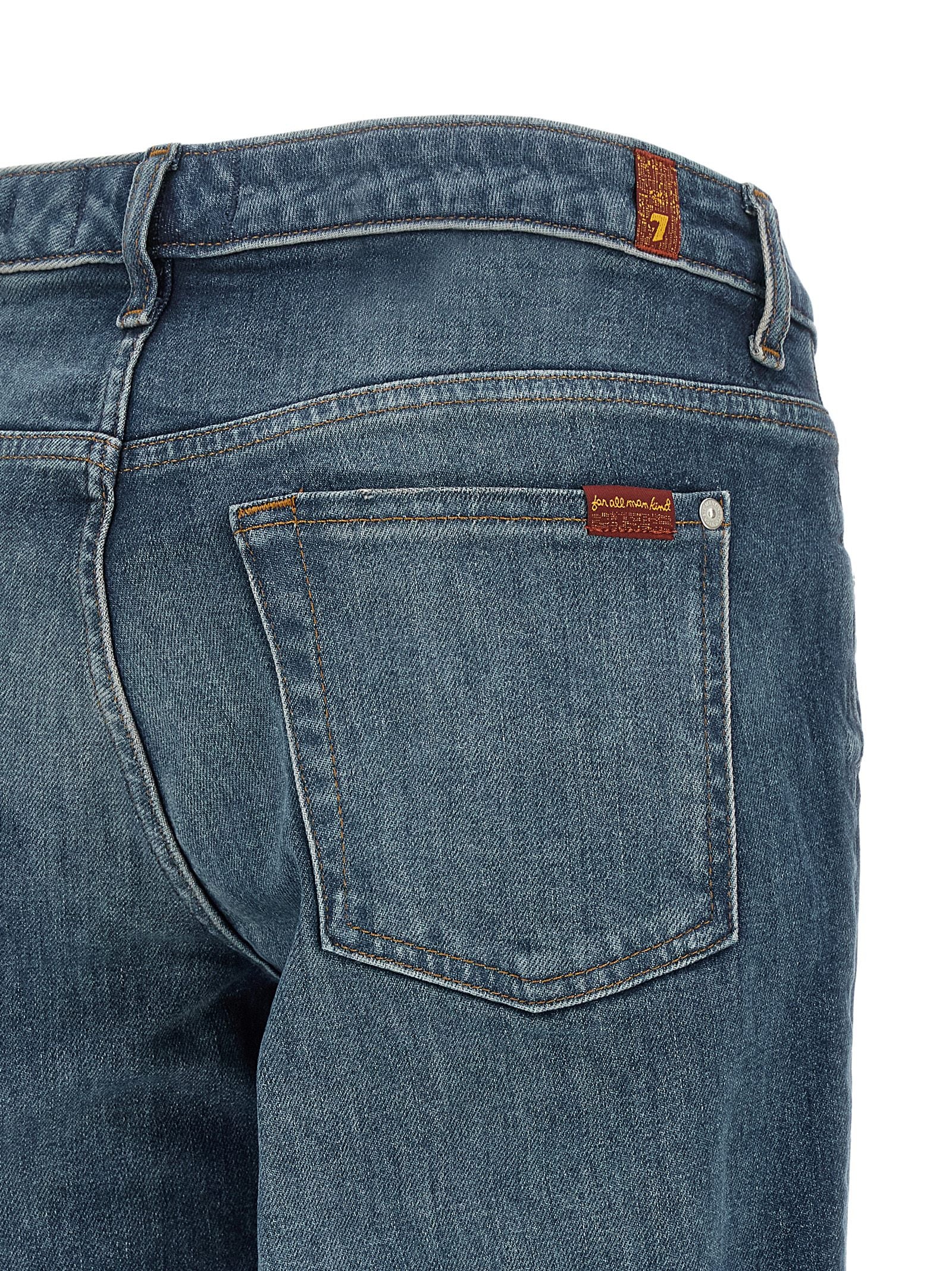 Jeans ajustados de algodón azul 7 For All Mankind