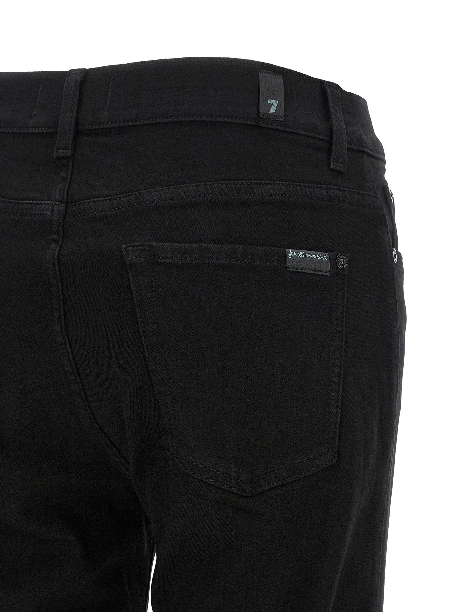 7 For All Mankind Jeans Bootcut de Algodón Negro