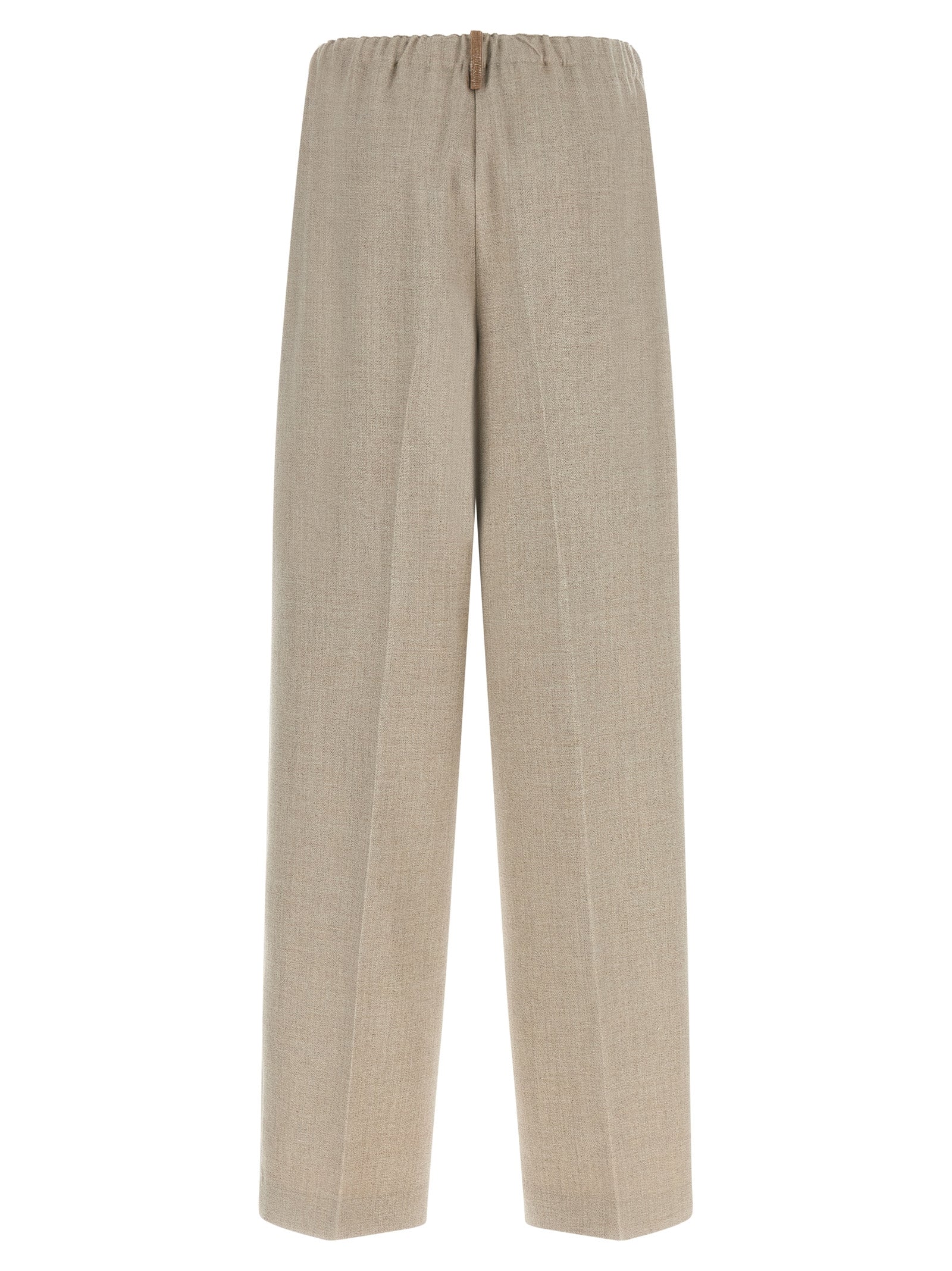Pantalones casuales beige de poliéster Fabiana Filippi