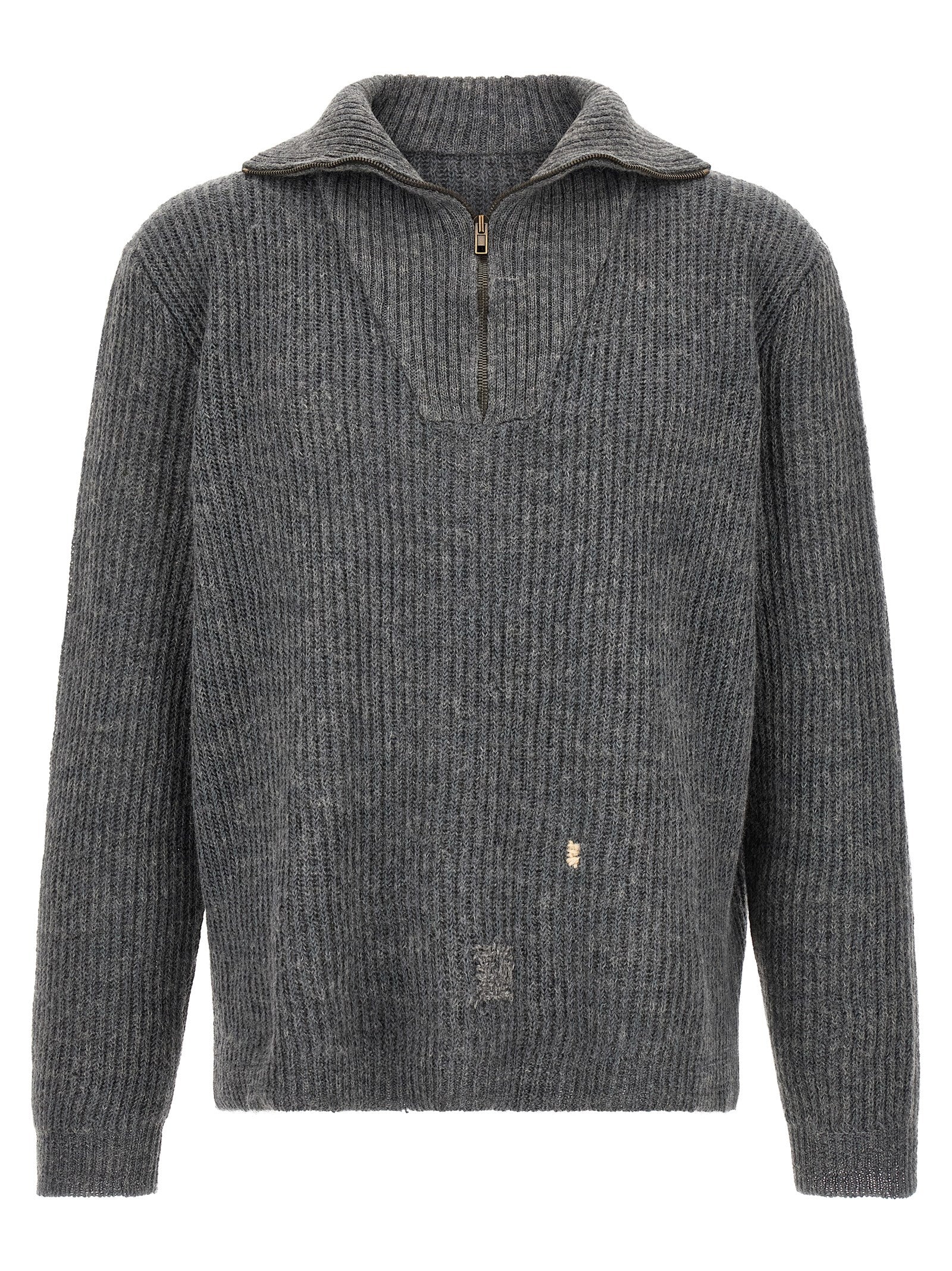 Cárdigan de lino gris Maison Margiela